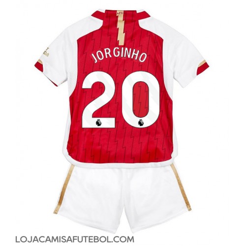 Camisa de Futebol Arsenal Jorginho Frello #20 Equipamento Principal Infantil 2023-24 Manga Curta (+ Calças curtas)